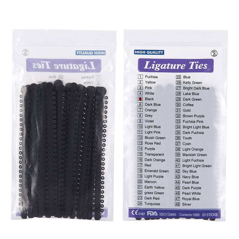Ligas de Ortodoncia Unicolor 1000/bolsa AZDENT