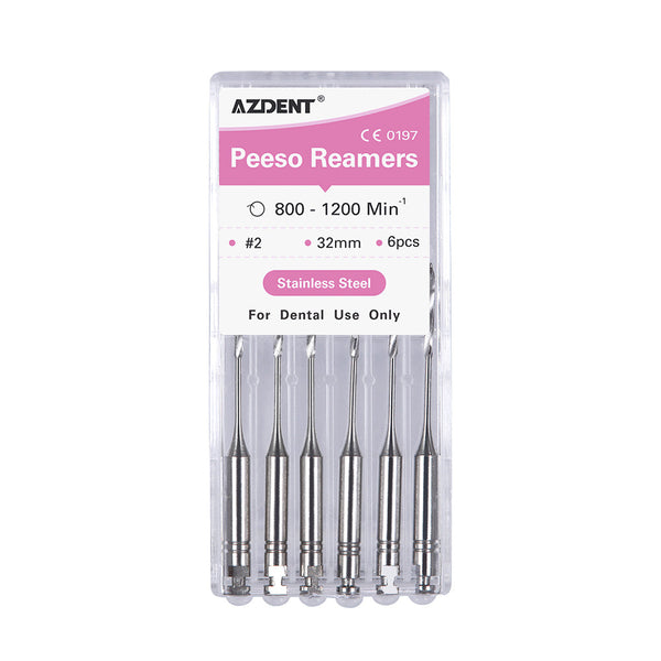 Fresa Endodoncia Peeso Reamers 32mm #1-6 (6 PCS) AZDENT