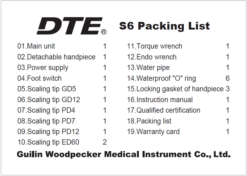 Scaler Ultrasonico DTE S6 HD-8H Woodpecker